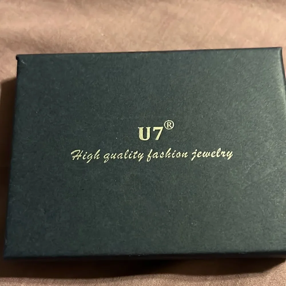 New U7 Moon&Star Band Spin Ring